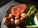 Giada’s Parmesan Crusted Pork Chops with Bobby’s Greek Potatoes (and pie!)